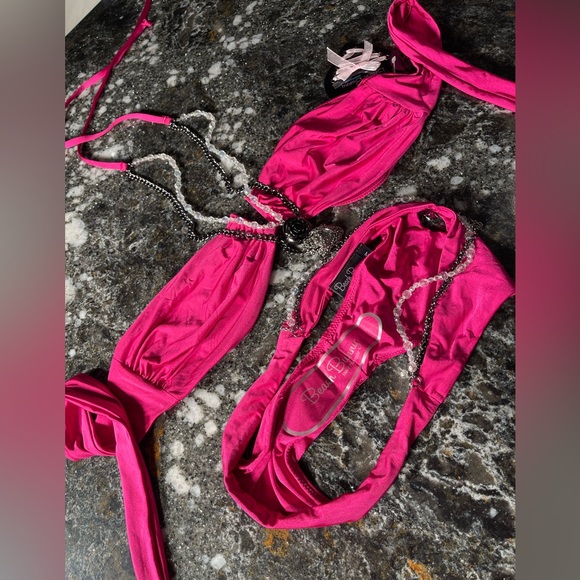 NWT and liner beach bunny bikini “uptown girl” L top/M bottoms - Picture 13 of 16